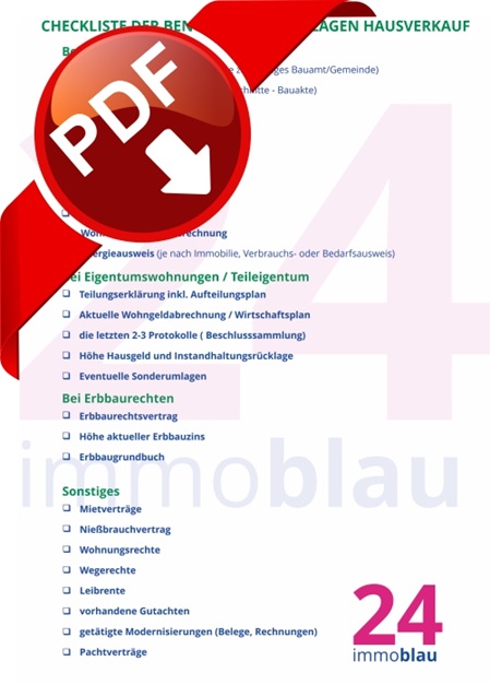 Hausverkauf, Wohnungsverkauf, Checkliste PDF,kostenlos